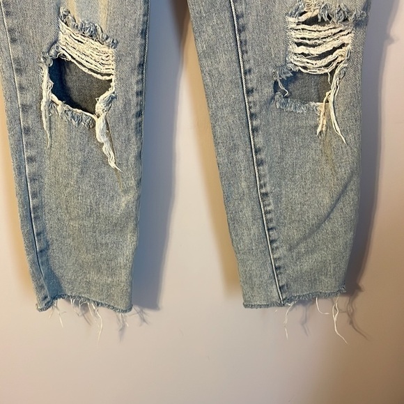 PacSun Distressed High Rise Straight Leg Jeans Button Fly size 23 - Picture 5 of 17